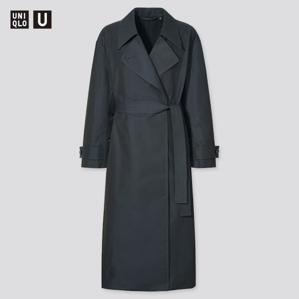 NWT Uniqlo Women U Trench Coat (Dark Gray)